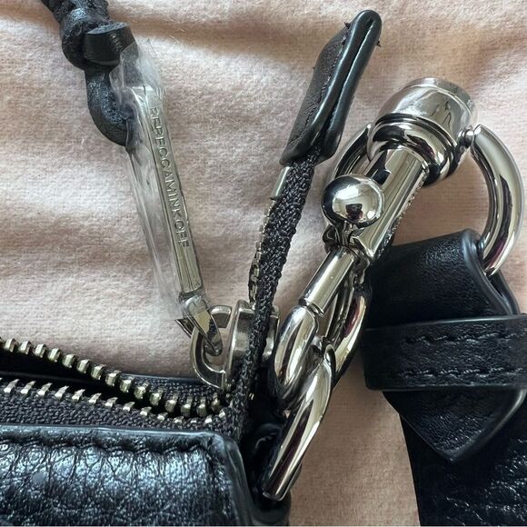 Rebecca Minkoff Darren Top Zip Leather Shoulder Bag Black NEW MSRP $328 - Picture 11 of 12
